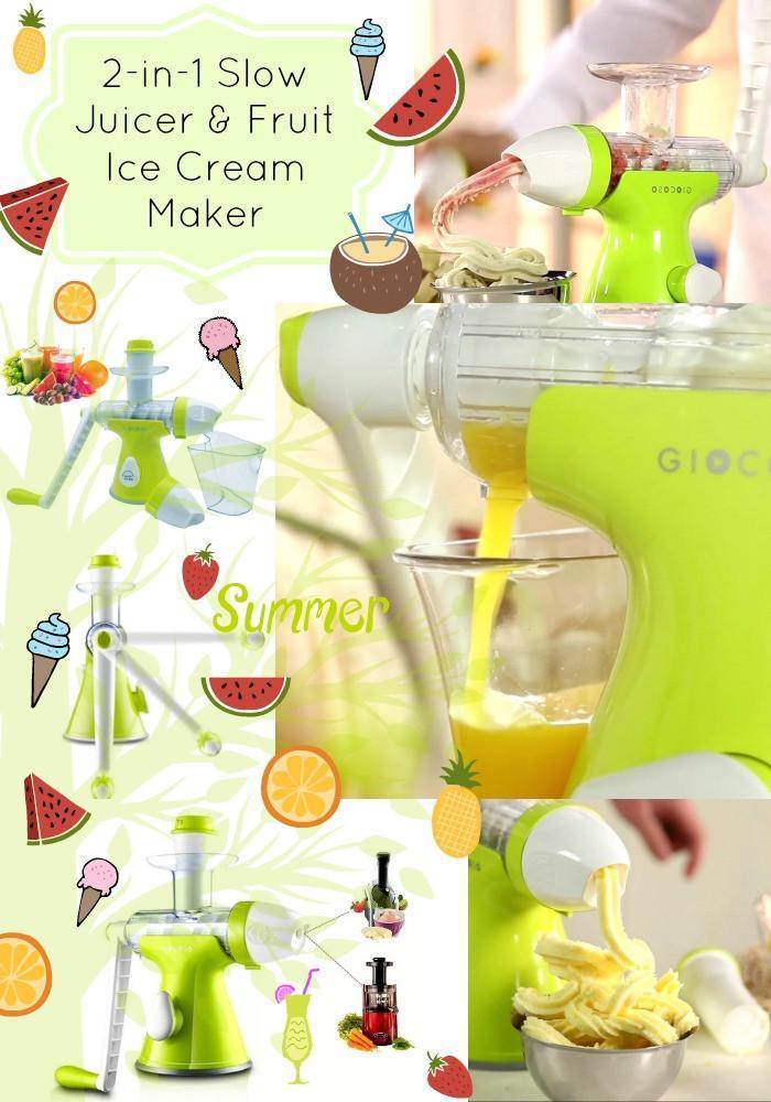 Introducing 2-in-1 Slow Juicer & Fruit Ice Cream Maker