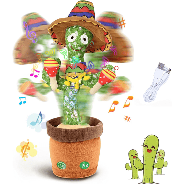 Cactus Interactive Plush Light Up Toy That Sings, Dances, and Talks