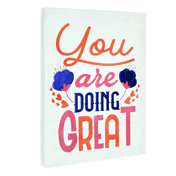 "You Are Doing Great" Farmhouse Typography Canvas Art Print - 6.5"x8.5"