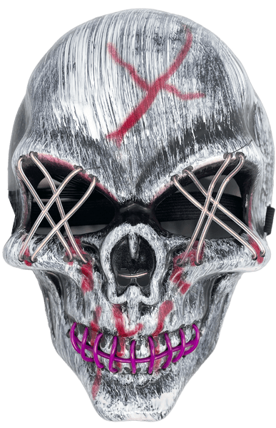 Halloween LED Light Up Scary Skull Purge Mask