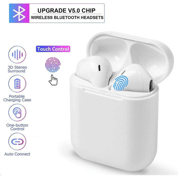 InPods 12 Simple True Wireless Stereo V5.0 Earbuds with Charging Case