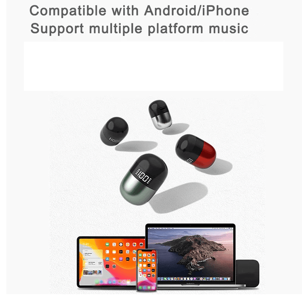Touch Control Ultra Compact Wireless Bluetooth Earphones