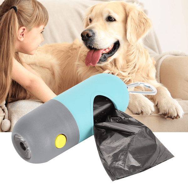 4 Pack Pet Waste Bag Dispenser with Built-in Flashlight