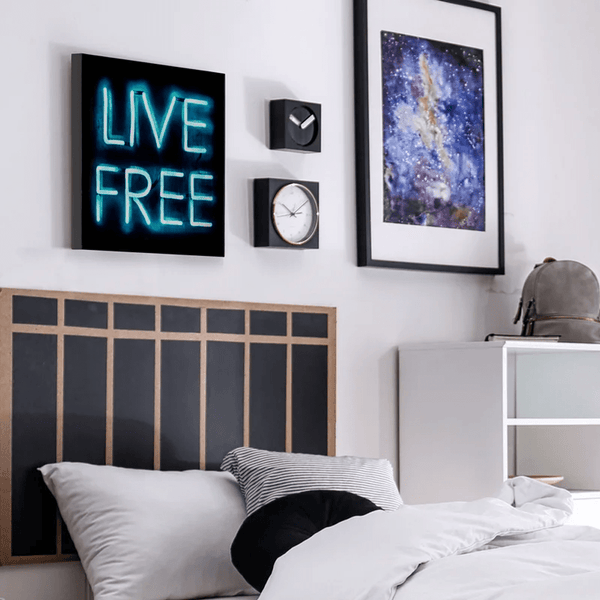 "LIVE FREE" Hanging Neon Wall Art