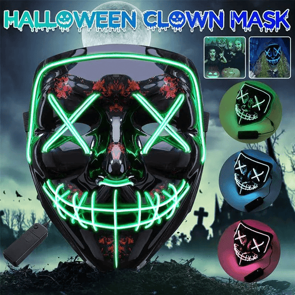 2 Pack LED Glow in the Dark Halloween Masks