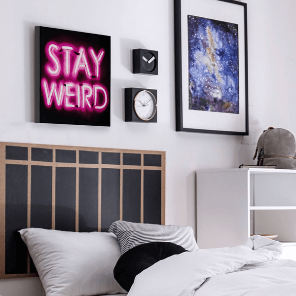 "Stay Weird" Hanging Neon Wall Art
