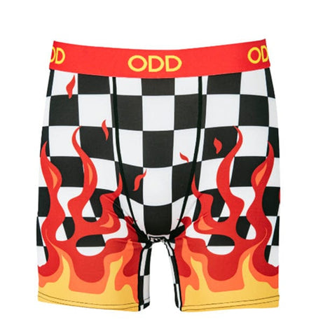 Odd Sox Checkered Flames Boxer Shorts