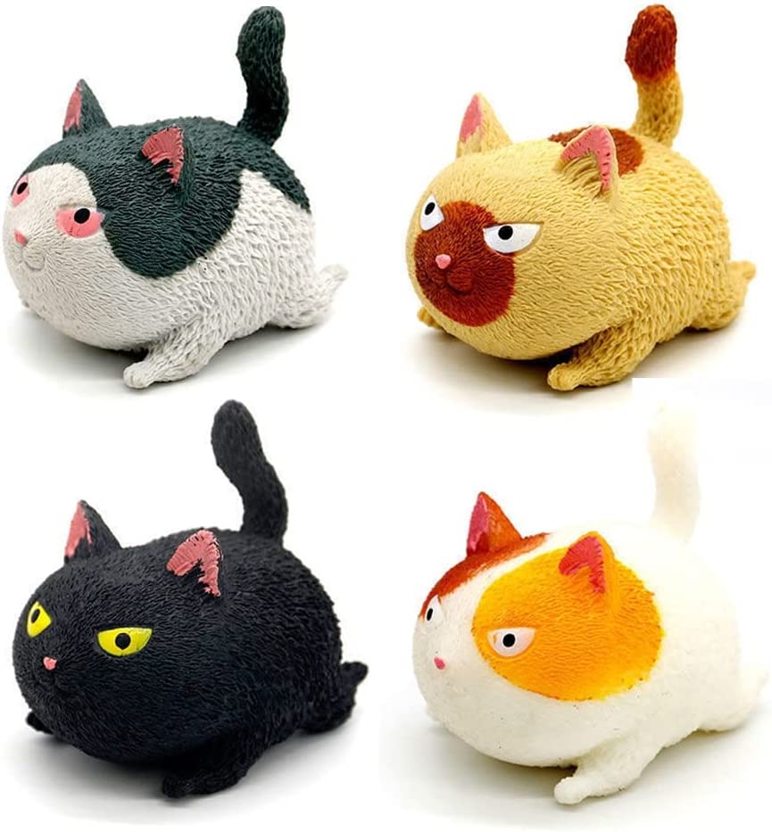 Angry Cat Squishy Toy 4 Pack