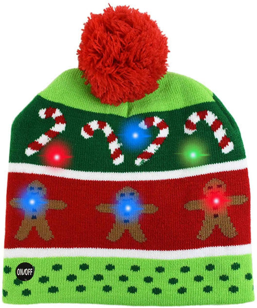 LED Light Up Christmas Light Hat - 6 Styles