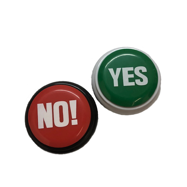 Yes and No Buzzer Buttons For Quiz Games & More