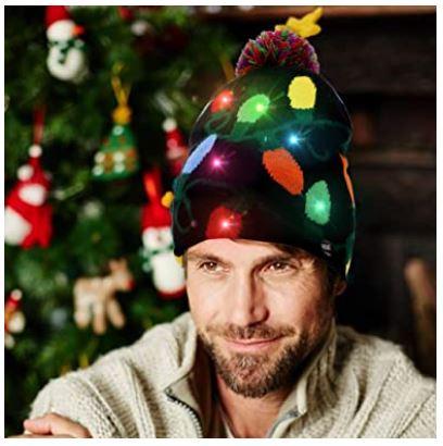 LED Light Up Christmas Light Hat - 6 Styles