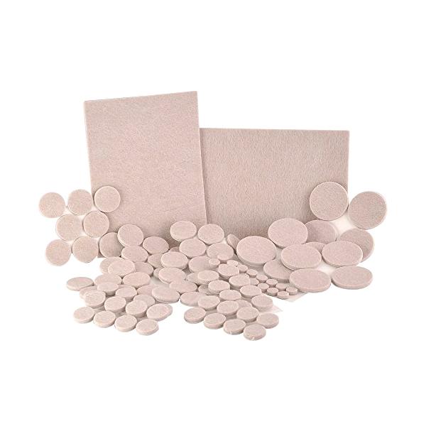 Home - 102-Piece Set: Furniture & Surface Protector Soft-Touch Felt Pads In Assorted Sizes