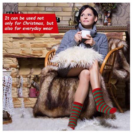 6 Pairs Fluffy Winter Christmas Socks