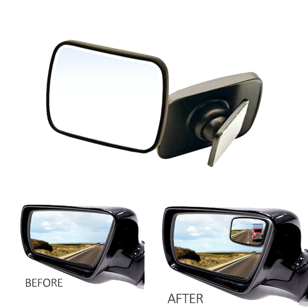 Set Of 2: Peel & Stick Adjustable Blind Spot Automotive Mirror - Works On All Vehicles!