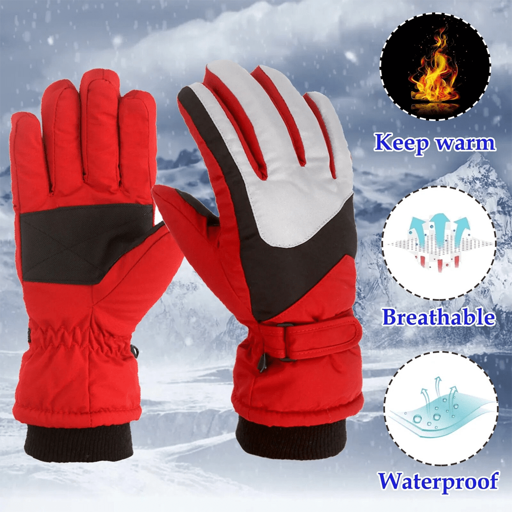 WHITE OAKS SKI GLOVES FOR KIDS 7-9 YEARS OLD