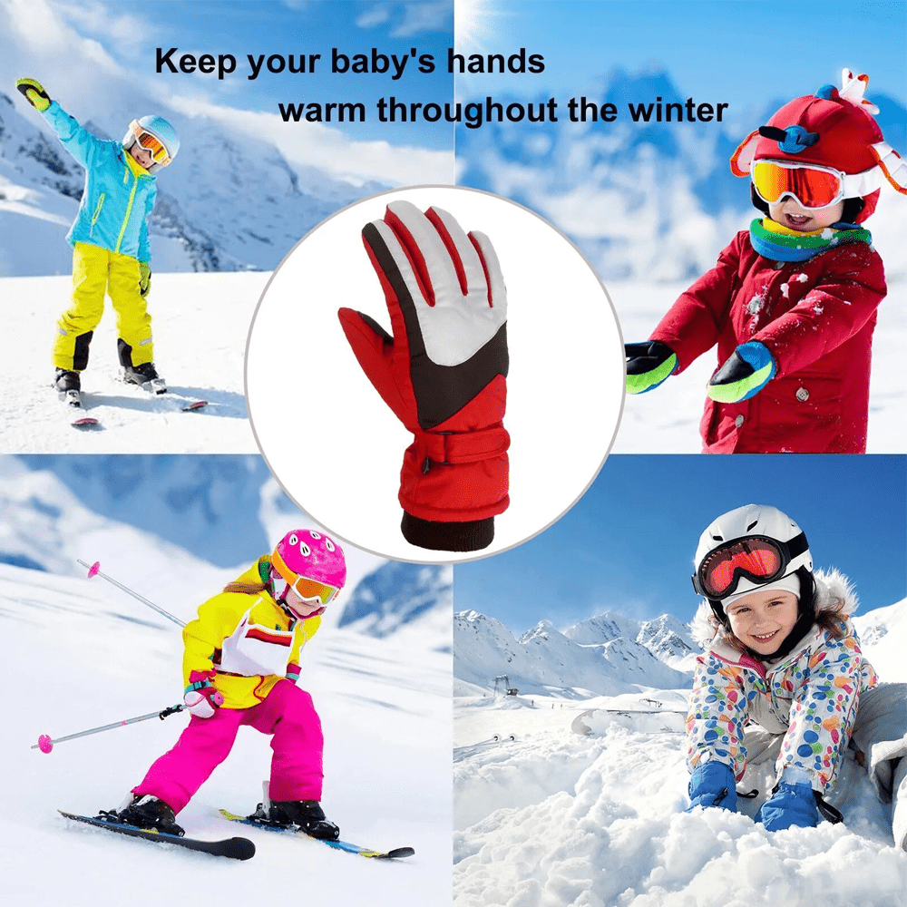 WHITE OAKS SKI GLOVES FOR KIDS 7-9 YEARS OLD