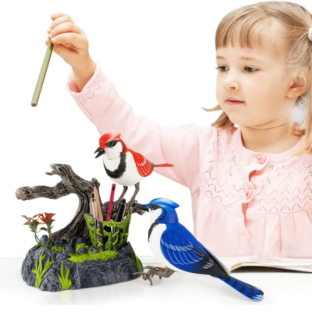 Dynamoelectric Singing Chirping Bird with Pen Holder