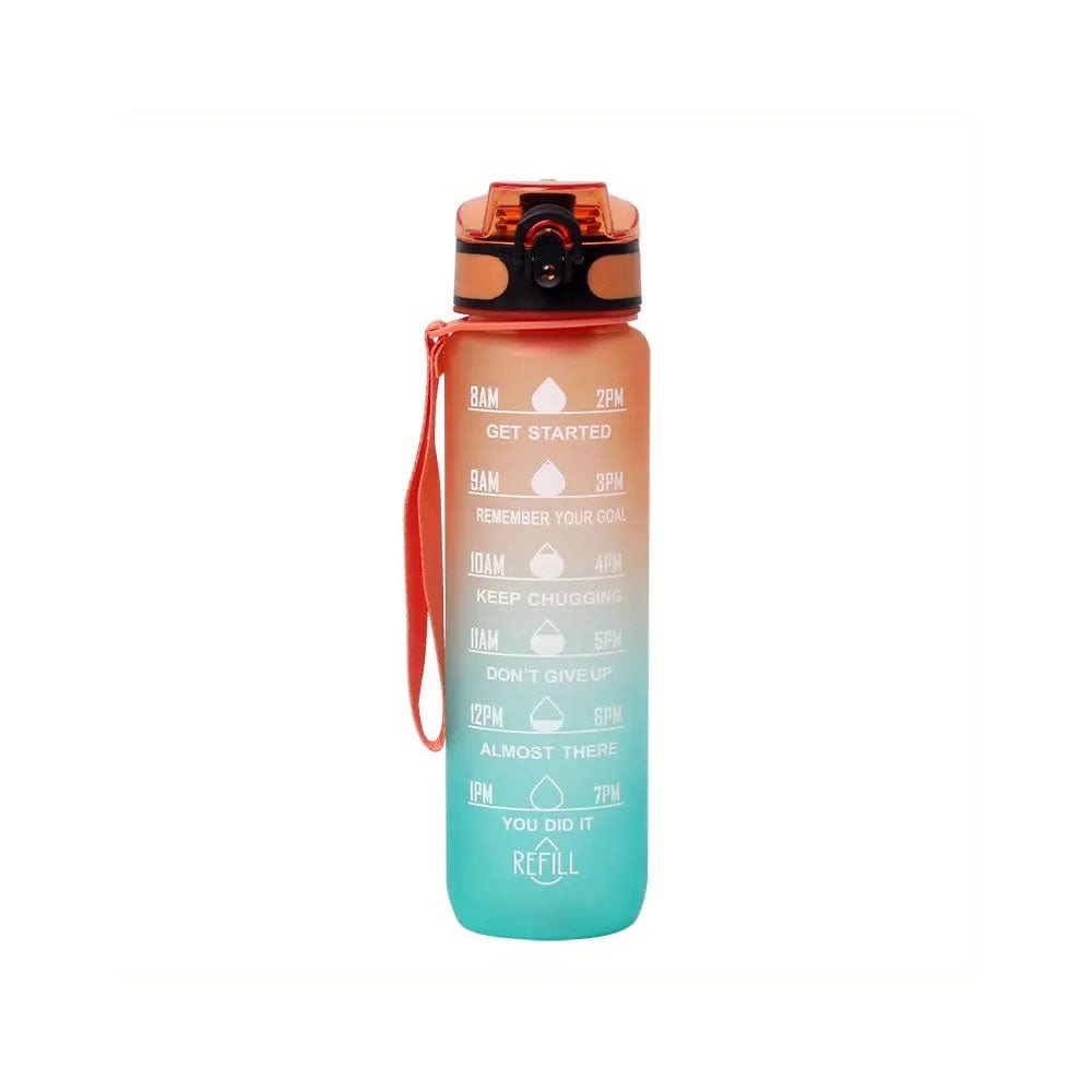 32 Oz Rainbow Motivational Water Bottles