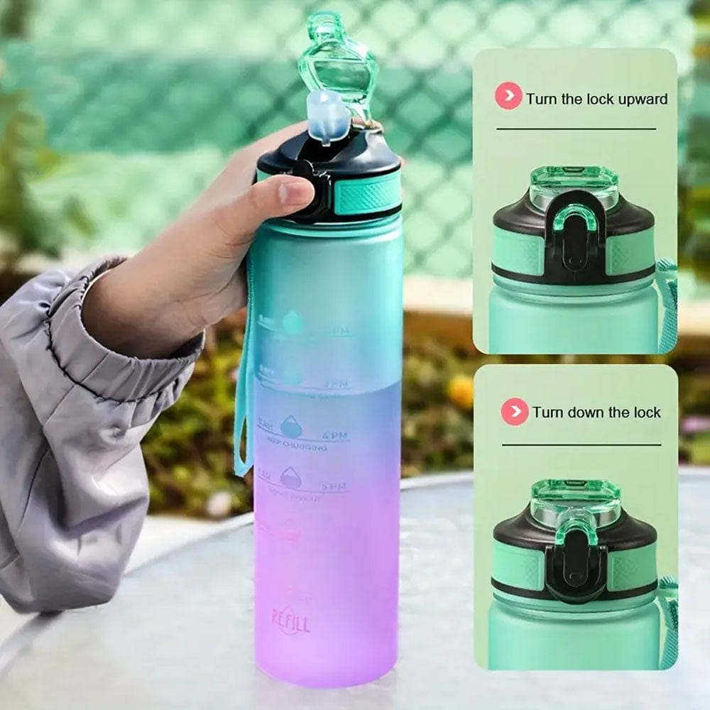 32 Oz Rainbow Motivational Water Bottles