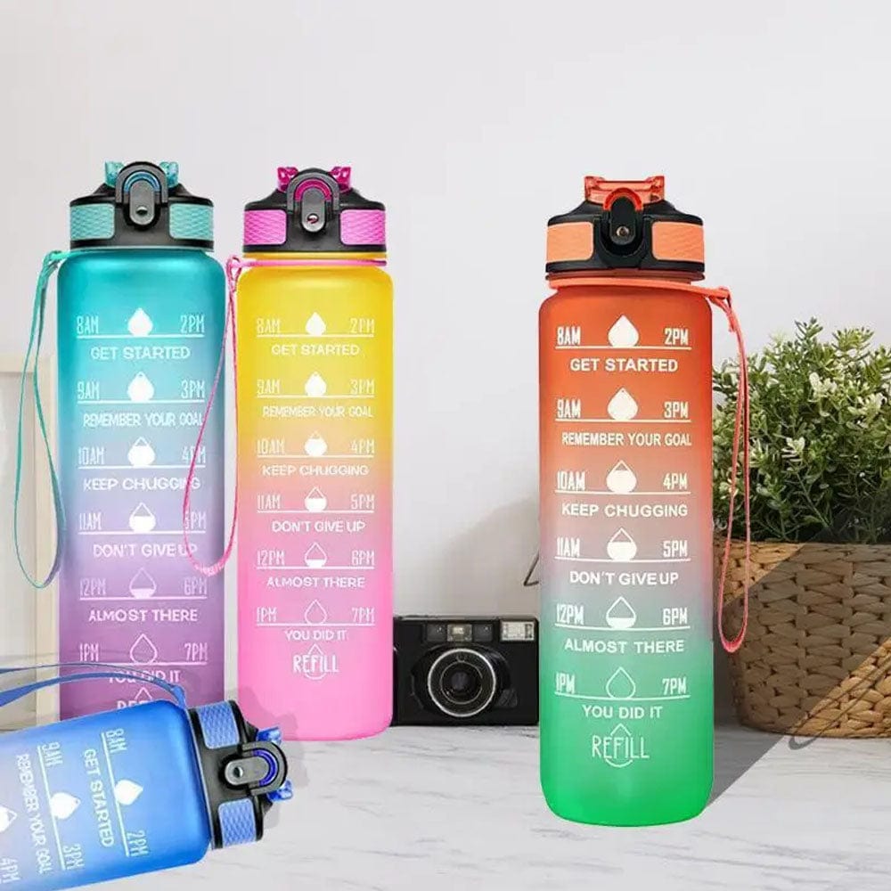 32 Oz Rainbow Motivational Water Bottles