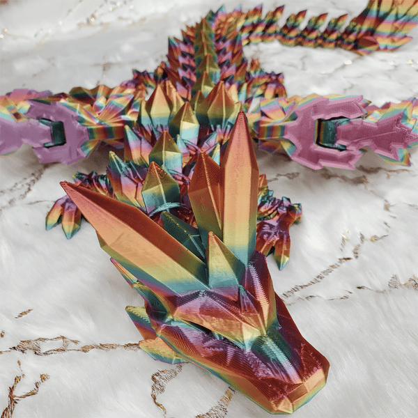 3D CRYSTAL ARTICULATED WINGED DRAGON - 3 SIZES
