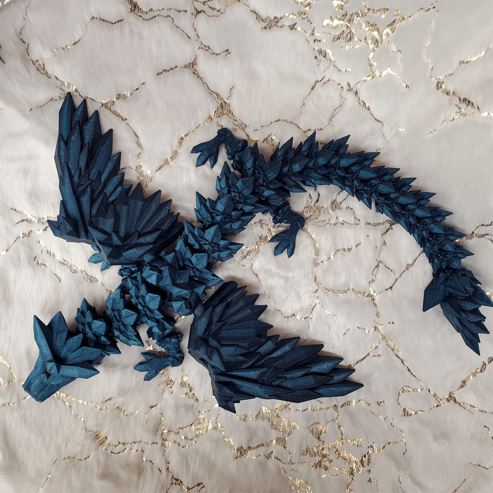 3D CRYSTAL ARTICULATED WINGED DRAGON - 3 SIZES