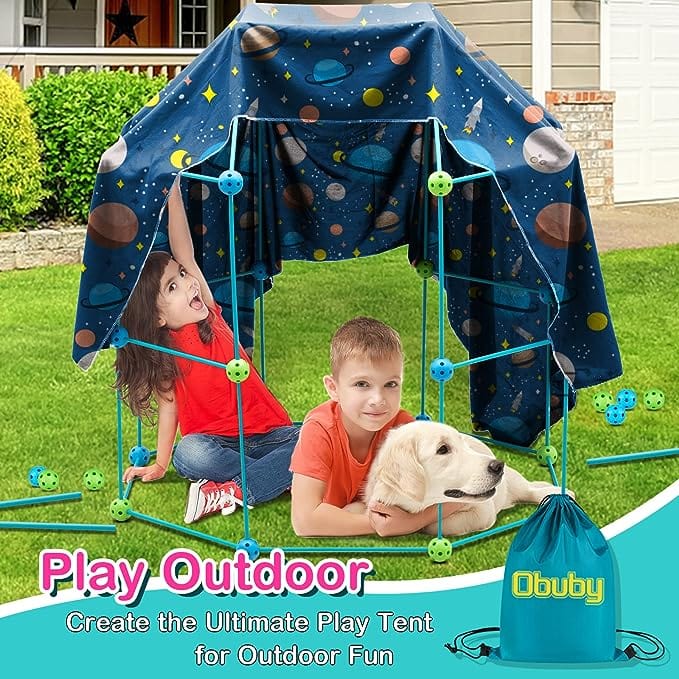 Fort Building Kit 95 Pieces for Indoor and Outdoor Playing