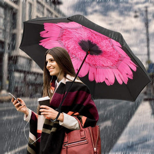 Pink Flower Reversible Umbrella