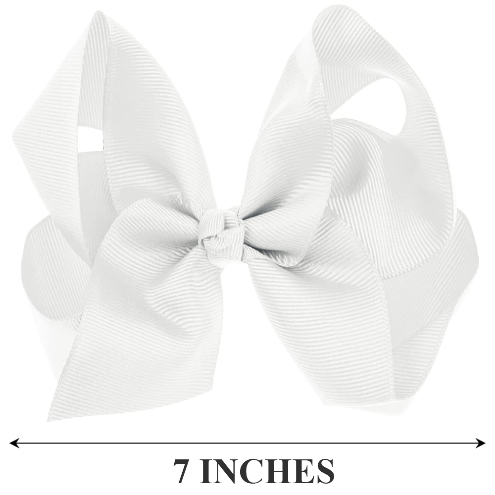 3 Pack Scunci Collection Large White Boutique Hair Bow