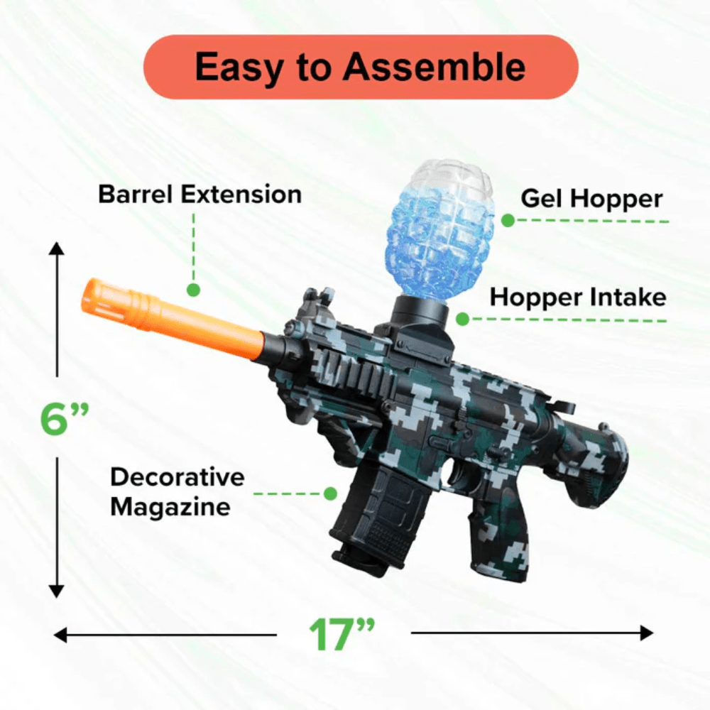 Mini M416 Electric Water Bullet Toy Gun with Free Safety Goggles & 52,000 Water Bullet Beads