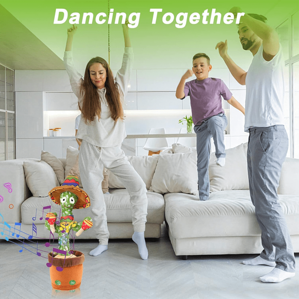 Cactus Interactive Plush Light Up Toy That Sings, Dances, and Talks