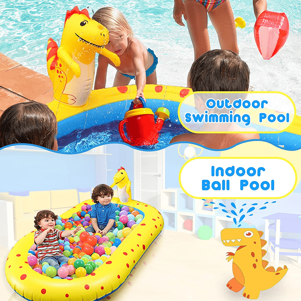 2-in-1 Dinosaur Inflatable Sprinkler & Kiddie Pool