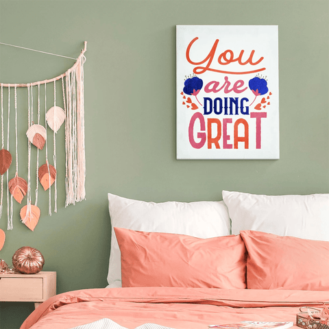 "You Are Doing Great" Farmhouse Typography Canvas Art Print - 6.5"x8.5"