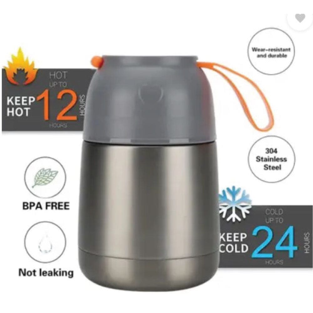 Zoom Insulated Thermos Food Jar 17oz, BPA Free, Keeps Food Hot or Cold for Hours Leak-Proof Lid