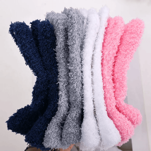5 PAIRS FREEZE PROOF FUZZY PLUSH SOFT WINTER GLOVES