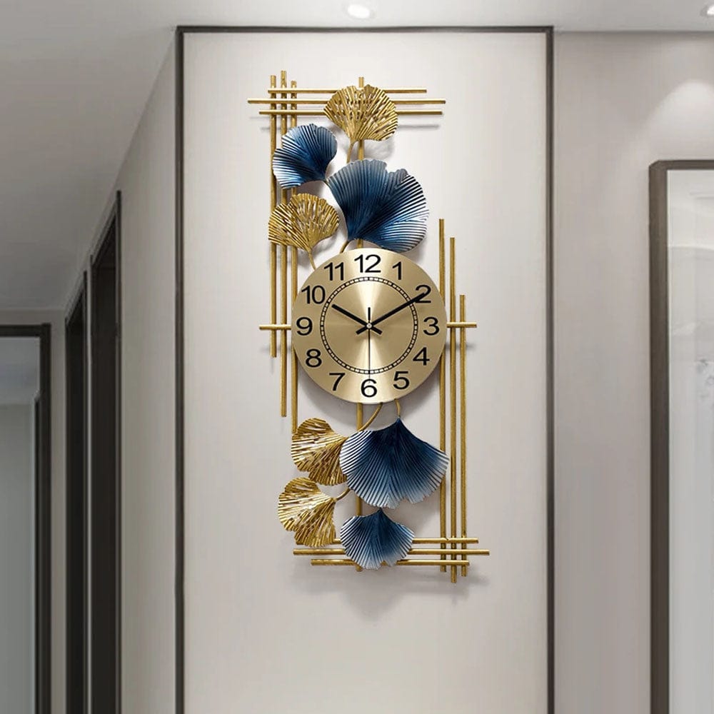 Modern Gold Finish Metallic Vintage Wall Clock