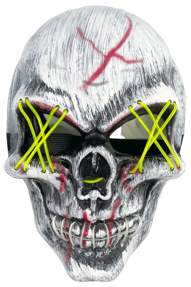 Halloween LED Light Up Scary Skull Purge Mask