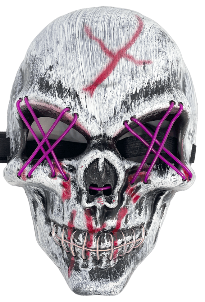 Halloween LED Light Up Scary Skull Purge Mask