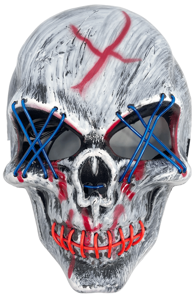 Halloween LED Light Up Scary Skull Purge Mask