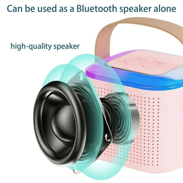 PORTABLE MULTIFUNCTIONAL WIRELESS MINI KARAOKE MACHINE WITH STEREO SOUND AND RGB LIGHT