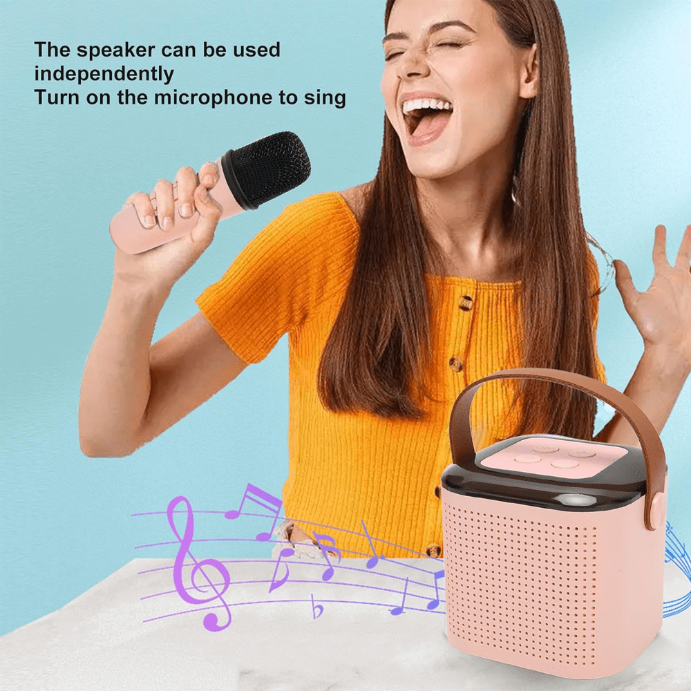 PORTABLE MULTIFUNCTIONAL WIRELESS MINI KARAOKE MACHINE WITH STEREO SOUND AND RGB LIGHT
