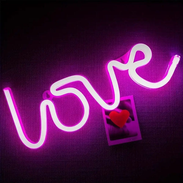 LOVE Neon LED Wall Light - Pink
