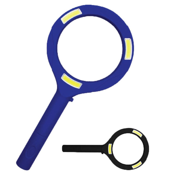LED COB MAGNIFYING GLASS RECHARGEBALE, CHARGER PORT, USB INCLUDED, BETTERY operated INCLUDED