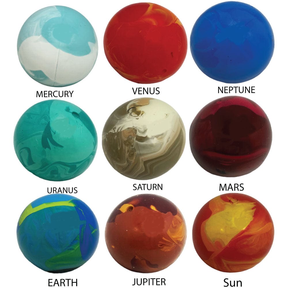 SQUEEZE - PLANET SOLAR SYSTEM SUGAR BALL - 9 PCS, INCLUDES ALL PLANETS AND THE SUN