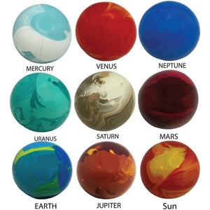 SQUEEZE - PLANET SOLAR SYSTEM SUGAR BALL - 9 PCS, INCLUDES ALL PLANETS AND THE SUN