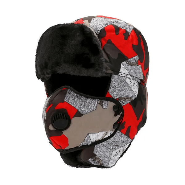 RUSSIAN STYLE CAMOUFLAGE AVIATOR WINDPROOF TROOPER TRAPPER HAT