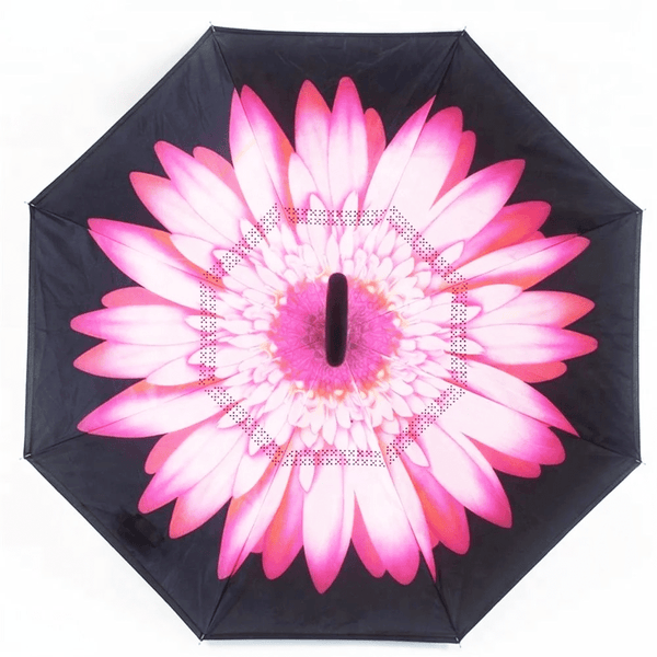 Pink Flower Reversible Umbrella
