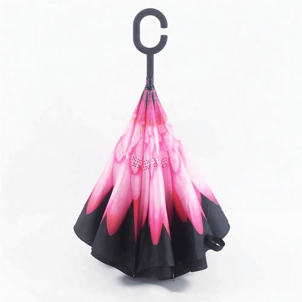 Pink Flower Reversible Umbrella