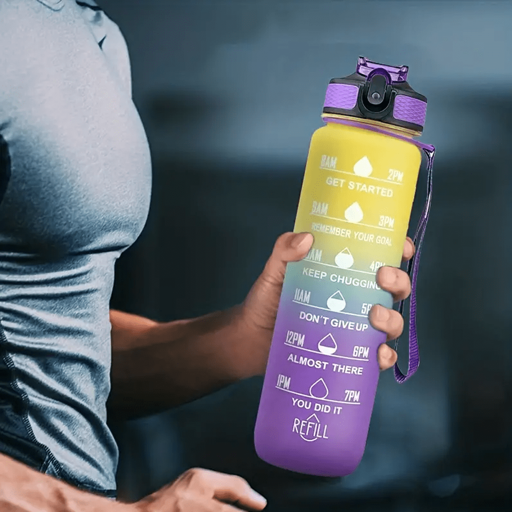 32 Oz Rainbow Motivational Water Bottles