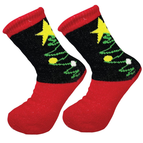 Winter Sherpa Thermal Socks Christmas Holiday Fleece Lined Cozy Warm Non-Slip Slipper Socks for Men & Women